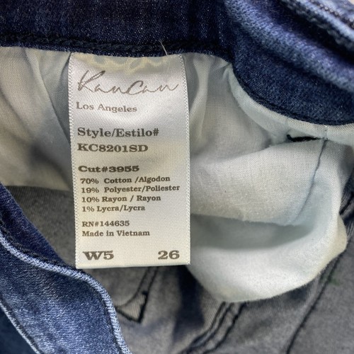 Kancan Jeans W5 26 Distressed Motto Denim Ankle Skinny Medium Wash KC8201SD - Picture 6 of 11