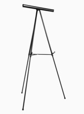 Black Aluminum Flipchart Whiteboard Display Easel adjustable telescoping legs