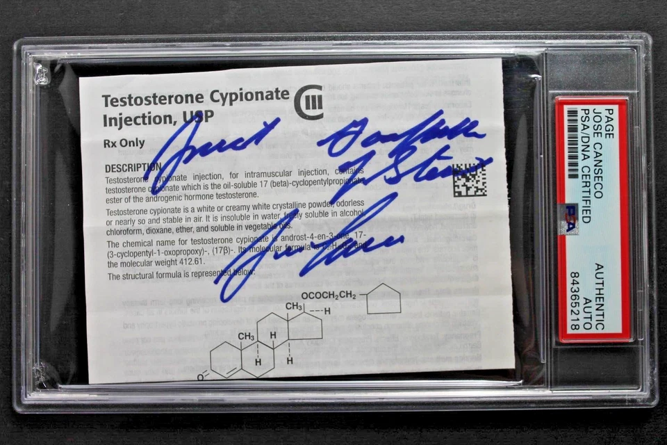 Jose Canseco Signed Godfather of Steriods Autographed JUICED Phamplet RARE PSA - Image 2 of 4