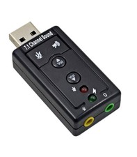 USB External SoundCard Adapter Stereo Audio Virtual 7.1 Ch Headset Speaker Mi...