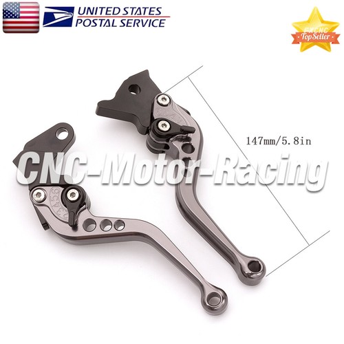 For Yamaha Virago 700 1985 1986 1987 CNC Brake Clutch Levers & Grips Titanium - Picture 2 of 21