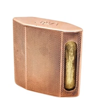 Asprey & Co. 1923 Birmingham Art Deco Hexagonal Vesta Box In 9Kt Yellow Gold