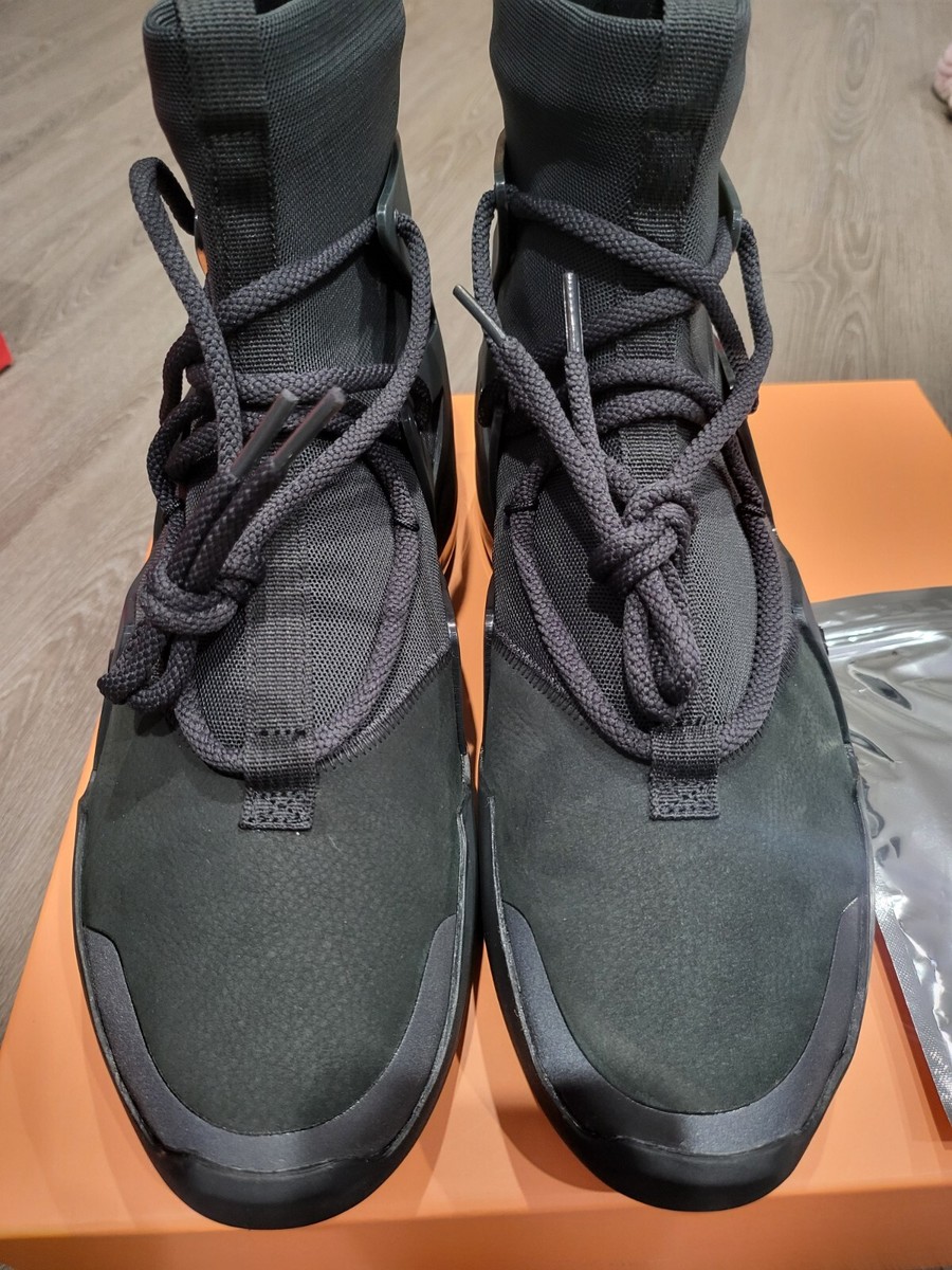 Nike Air Fear of God 1 Triple Black 2020 sz 10 | eBay