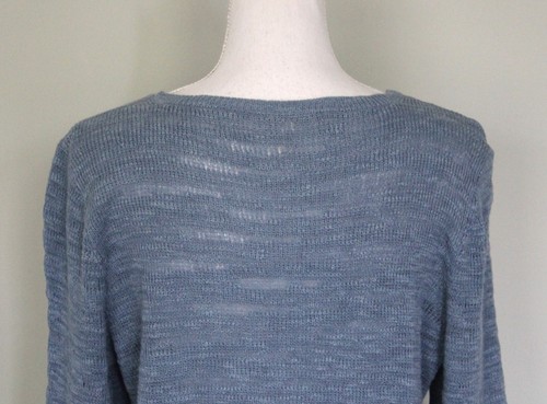 Suéter túnica larga azul claro EILEEN FISHER mezcla de lino orgánico, talla M mediano - Imagen 7 de 9