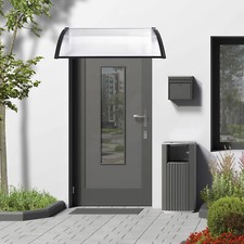 Vordach &rsquo;Mellerud&rsquo; Polycarbonat 100 x 60 cm Schwarz/Transparent