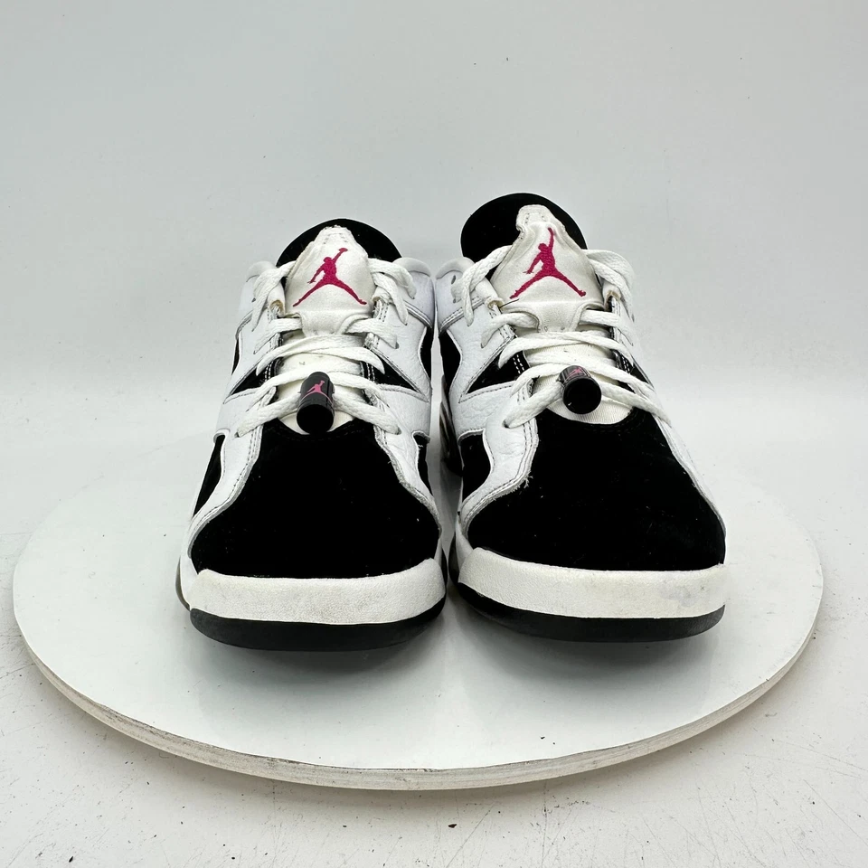 Nike Air Jordan 6 Low Youth Sz 7Y Women 8.5 768878-107 Black White Fuchsia Shoes — 第 2/4 张图片