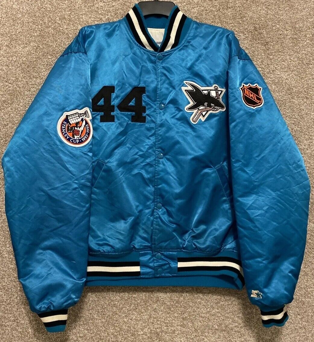 Vintage 90s Starter Center Ice San Jose Sharks NHL Satin Vintage 90s Starter Center Ice San Jose Sharks NHL Satin