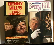 BENNY HILL 2 VHS GOLDEN CHUCKLES  VIDEO SPOTLIGHT BEST OF BENNY HILL COMEDY