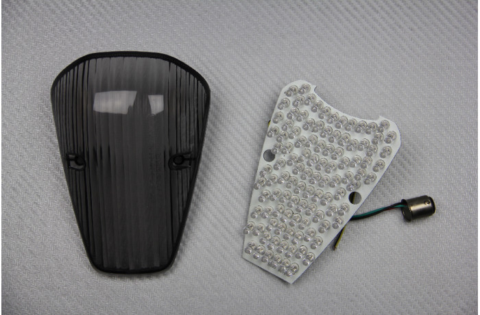 Feu stop LED avec clignotants intégrés Honda VTX 1800 custom noir fumé