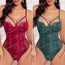 Women's Sexy-Lingerie Babydoll Sleepwear Underwear Lace Dress G-string Nightwear