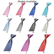 7cm Wide Mens Solid Color Dot Pattern Jacquard Polyester Tie for Business Formal