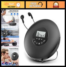 Portable CD Player with Anti-Skip Technology, Programmable Tracks, Earphones Inc