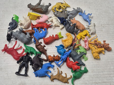 Lot of Vintage Plastic Animals Toys Figures Dinosaurs Prehistoric Zoo Farm Dog