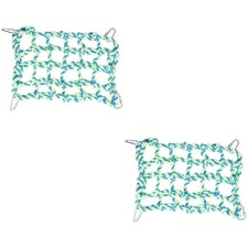  2 Count Hamster Enclosure Budgie Toys Bird Play Racks Climbing Parrot Net