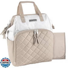 Baby Essentials Super Cooler Main Frame Diaper Backpack with Changing Pad, St