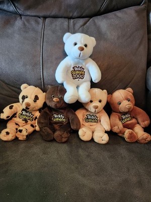Vintage 2000 Teddy Grahams Beanbag Bears Plush Lot Of 5 Graham Crackers Cookies