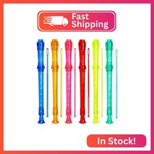 ZEAYEA 6 Pack Soprano Recorder Instrument, 8 Hole German Style Fingering Descant