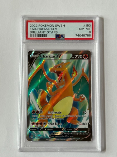 Charizard V graded PSA 8 for sale on eBay