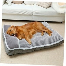 Dog Bed for Large Dogs, Dog Mattress with Pillow for 36"L x 23"W x 3"Th Grey