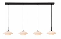 Pendelleuchte 4-Flammig Esstisch Glas Metall G9 125 Cm Modern HäNgelampe KüChe