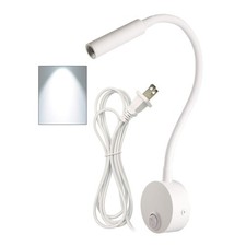 White Reading Lamps LED Wall Mounted Study Reading Light for Bed Headboard Go...