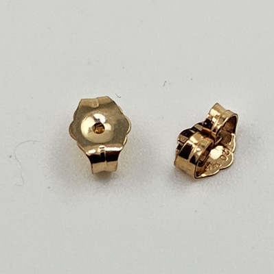 14K Yellow Gold Filled 4.7x6.2mm Earring Backs  2pcs Heavy Clutch Stud Posts