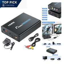 HDMI to S-Video RCA Composite Converter Adapter for Monitor TV PS4 Blu-ray