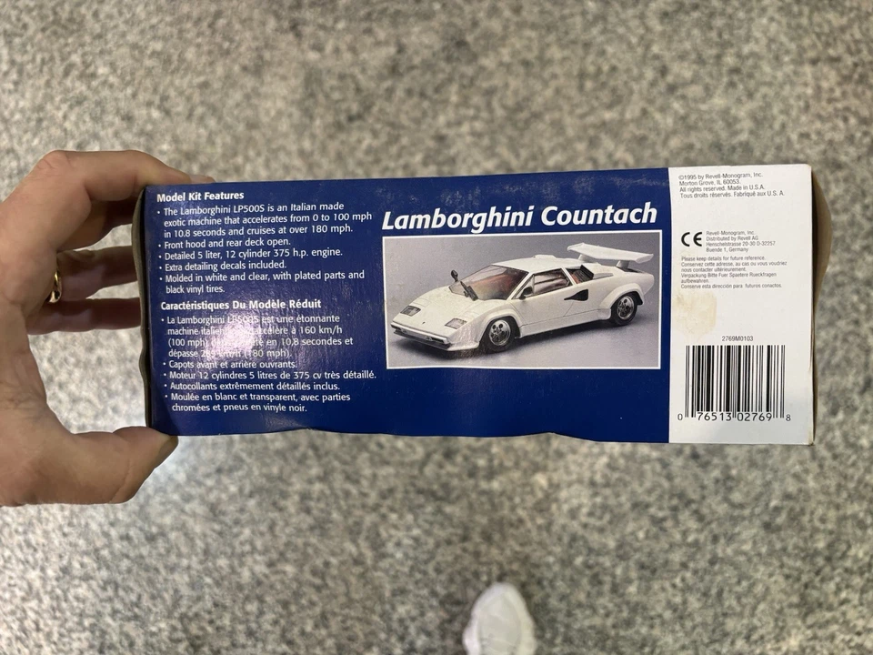 Monogram Lamborghini Countach 1:24 – Kit Plastico Vintage / Scatola Originale - Immagine 3 di 4