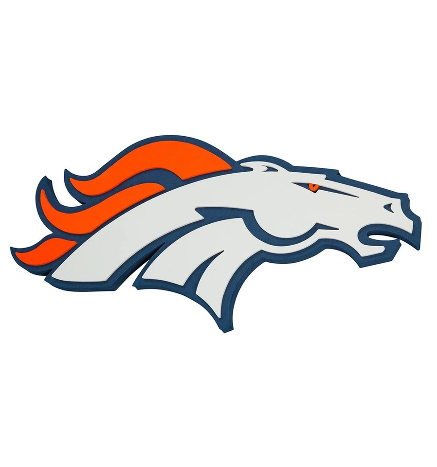 BDA Denver Broncos NFL Big Foam Logo 3D Wallsign Wand Schild ca. 45cm x 30cm