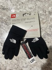 NWT The North Face Black Etip Gloves - Youth Size Small