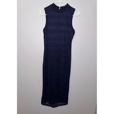Love J USA Navy Blue Sleeveless Lace Dress NWT