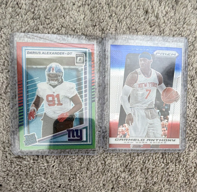 Panini 2019 Donruss Optic/Prizm 2-Card Lot Darius Alexander RC + Carmelo Anthony
