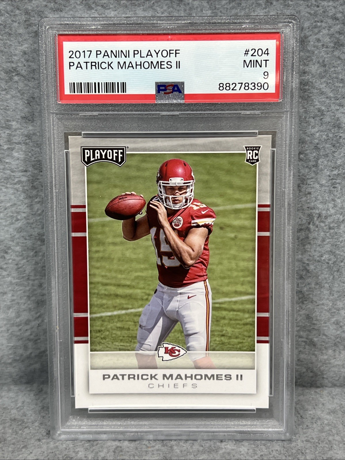 2017 Panini Playoff Patrick Mahomes Ii 204 PSA 9 Kansas City Chiefs