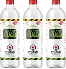 Bioethanol Fireplace Fuel – Clean, Non-Toxic, Smoke-Free, 1L x 3 Pack