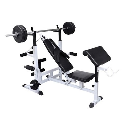 Workout Bench Adjustable Weight Bench Exercise Bench with Weight Rack vidaXL