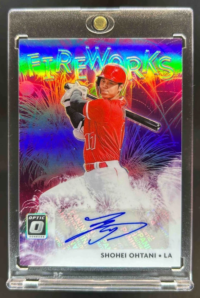 Donruss Optic Shohei Ohtani Fireworks Signatures 2020 holograma automático #FS-SO Angels