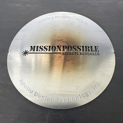 Apollo Design Technology Metal Gobo Template MISSION POSSIBLE Size B