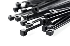 100 Qty 4 Inch Black Nylon 18 lb Cable Zip Ties | Made in The USA | 4",