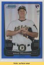 2012 Bowman Chrome Blue Refractor 13/250 Brad Peacock #21 READ e3t