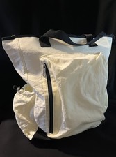 Thirty One Convertible Cream w/Black Accents Tote Handbag Adjustable Backpack
