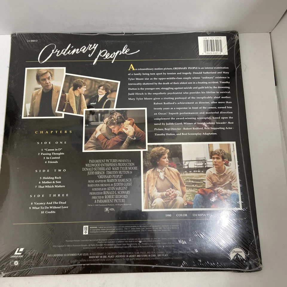 LASER VIDEO DISC ORDINARY PEOPLE DONALD SUTHERLAND EXTENDED- New👍👍 Foto 4 de 4