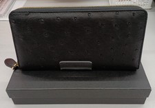 Round Zipper Long Wallet Model Ostrich Rodania Jth22