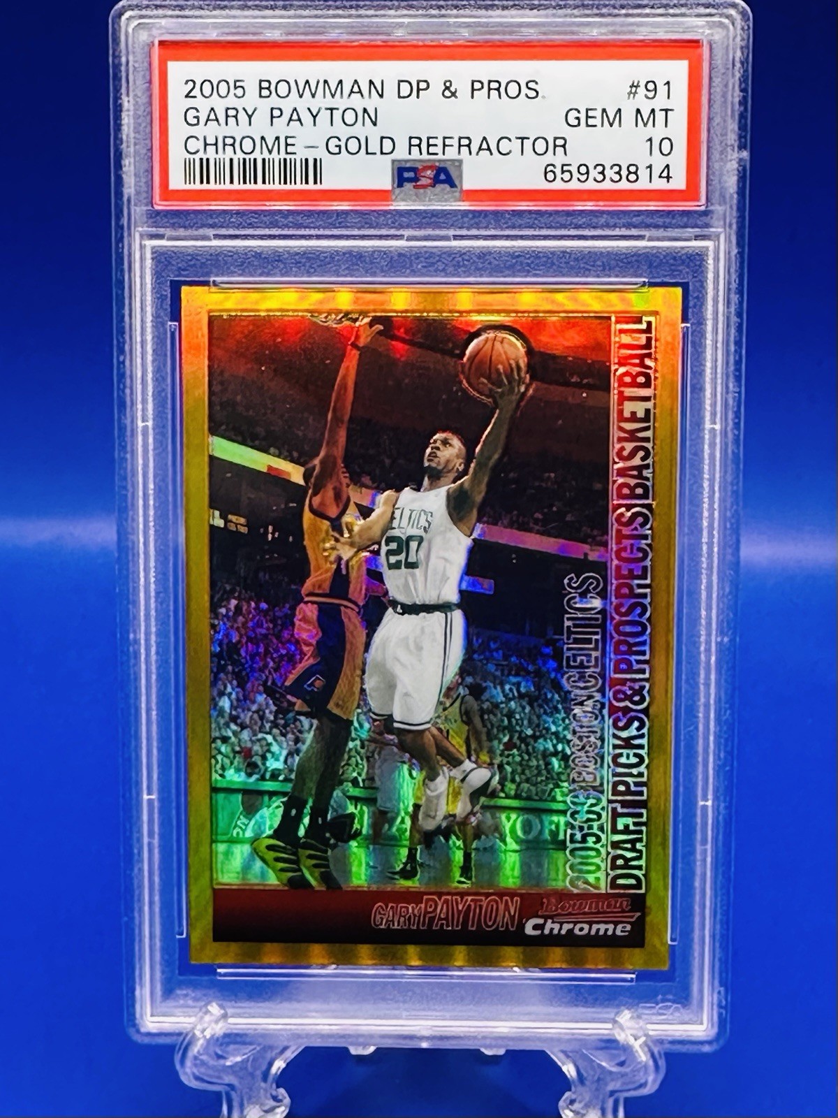 2005 Bowman DP & Prospects Chrome Gold Refractor SN#/50 Gary Payton, PSA 10