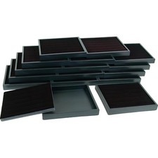 12 36 Slot Black Ring Display Travel Trays
