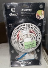 Diono Stroller Fan Portable Mini Fan White Clip-On Baby Stroller Accessory