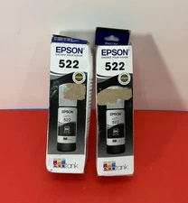 Epson 522 EcoTank Genuine Ink Ultra-high Capacity Black Bottle size 65mlx2 6/29
