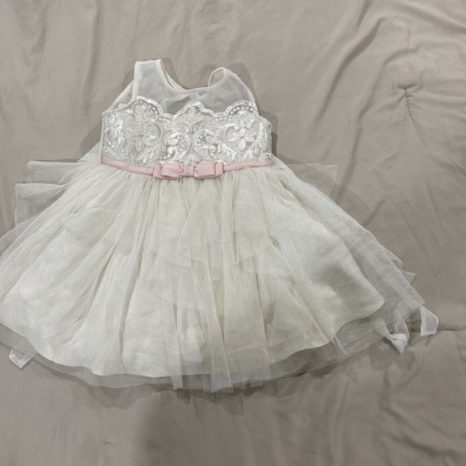 Jona Michelle formal dress 2t Wedding Flower Girl Mini Bride Spring Summer White