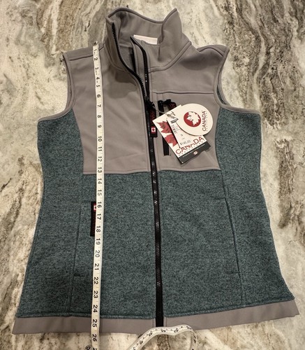 Canada Weathergear Vest Full Zip Heather Gray Green Sz Small NWT Excellent - Picture 6 of 8