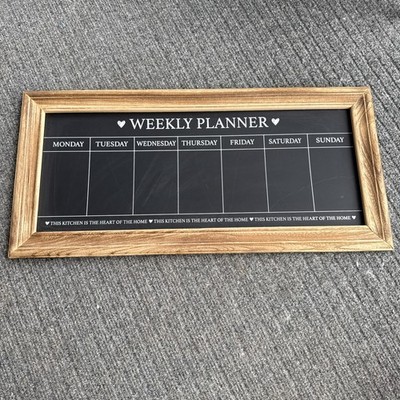 Großer Wochenplaner Kreidetafel Tafel Holzrahmen Vintage Küche Nachricht