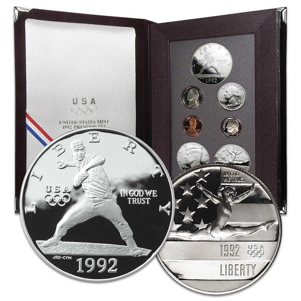 1992 $ United States Proof Prestige Set 90% Silver Dollar 7 Coin Lot W/ COA - Image 4 of 4